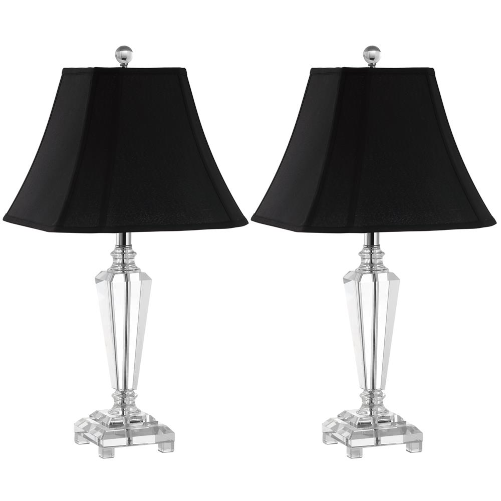 Safavieh LIT4103A LILLY CRYSTAL (SET OF 2) SILVER NECK TABLE LAMP